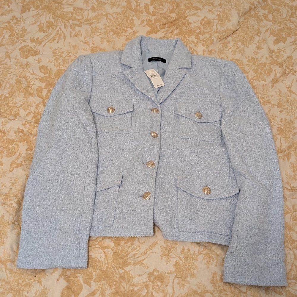 Ann Taylor Light Blue Women's Blazer NWT Size 14